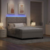 Box spring seng med madras Gråbrun 140 x 200 cm Stof