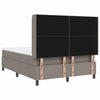 Box spring seng med madras Gråbrun 140 x 200 cm Stof