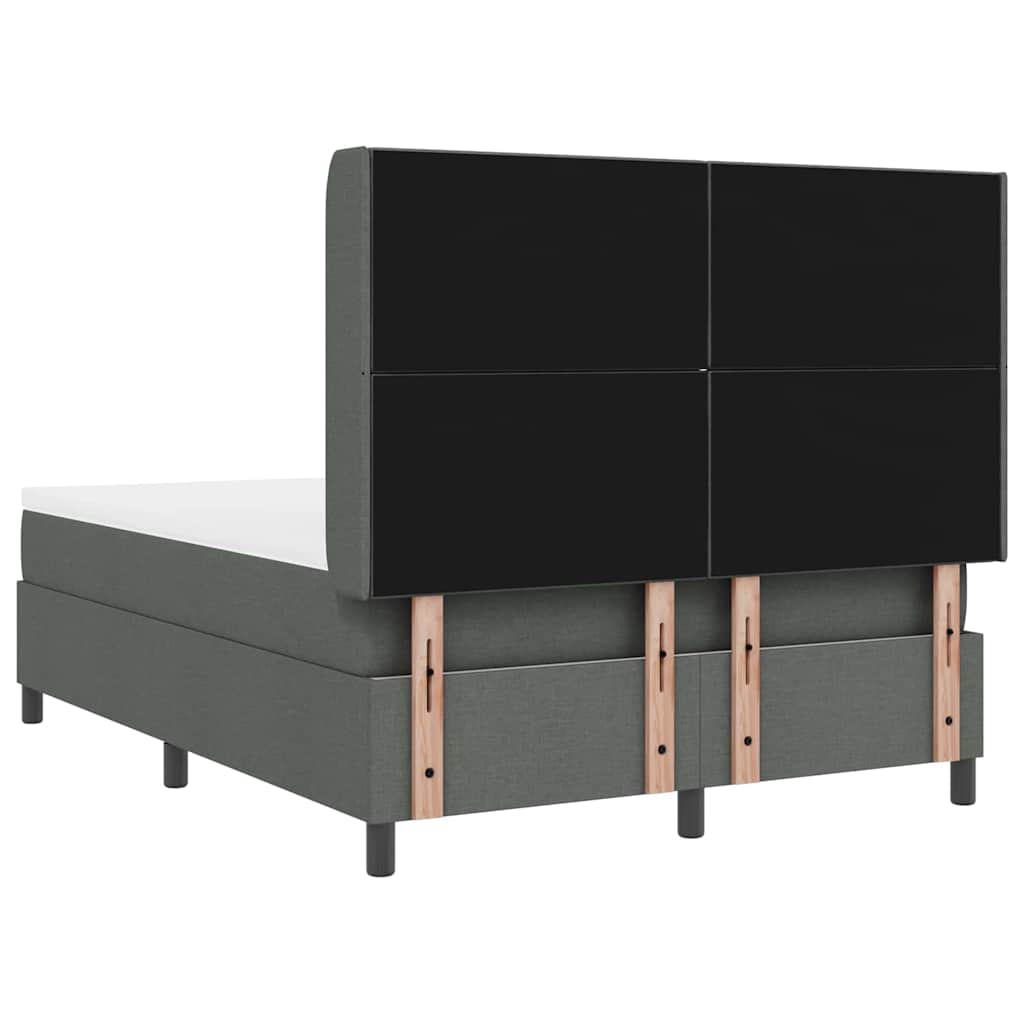 Box spring seng med madras Mørkegrå 160 x 200 cm Stof