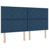 Box spring seng med madras med hovedgærde Blå 180 x 200 cm Stof