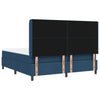 Box spring seng med madras med hovedgærde Blå 180 x 200 cm Stof