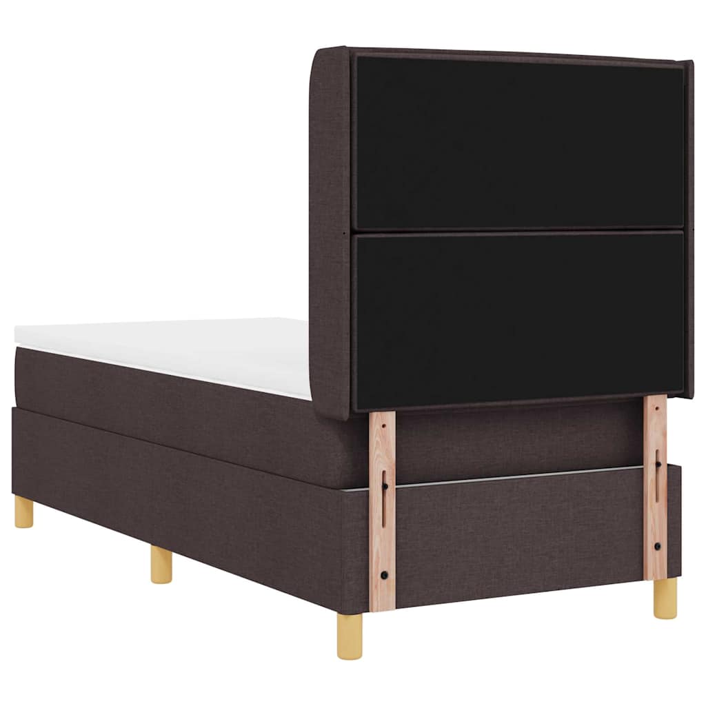 Box spring seng med madras Brun 90 x 190 cm Stof