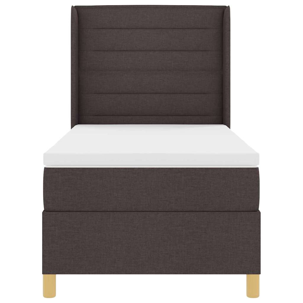 Box spring seng med madras Brun 90 x 190 cm Stof