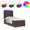 Box spring seng med madras Brun 90 x 190 cm Stof