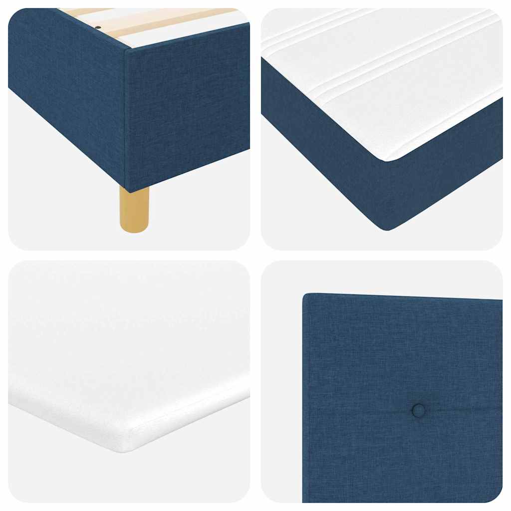 Box spring seng med madras Blå 180 x 200 cm Stof