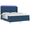 Box spring seng med madras Blå 180 x 200 cm Stof