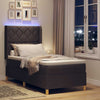 Box spring seng med madras Brun 90 x 190 cm Stof