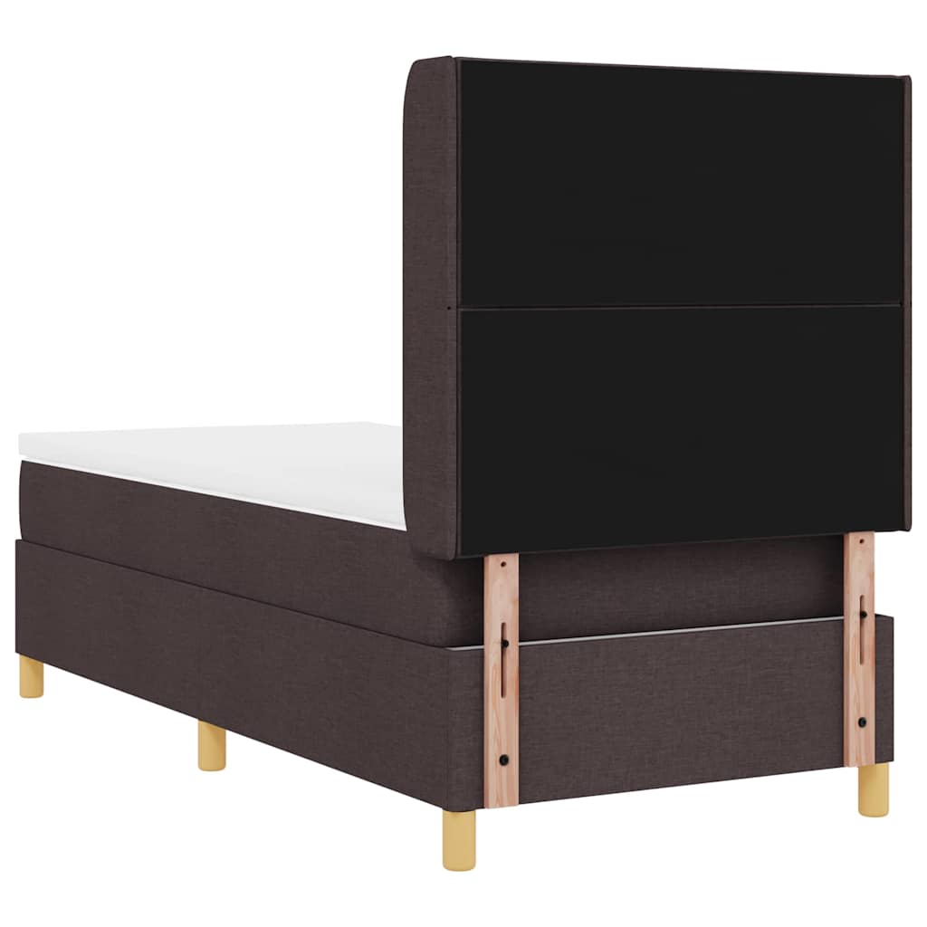 Box spring seng med madras Brun 90 x 190 cm Stof