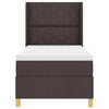 Box spring seng med madras Brun 90 x 190 cm Stof