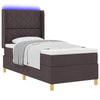 Box spring seng med madras Brun 90 x 190 cm Stof