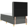 Box spring seng med madras Lysegrå 90 x 200 cm Stof
