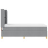 Box spring seng med madras Lysegrå 90 x 200 cm Stof