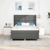 Box spring seng med madras Grå 160 x 200 cm Stof