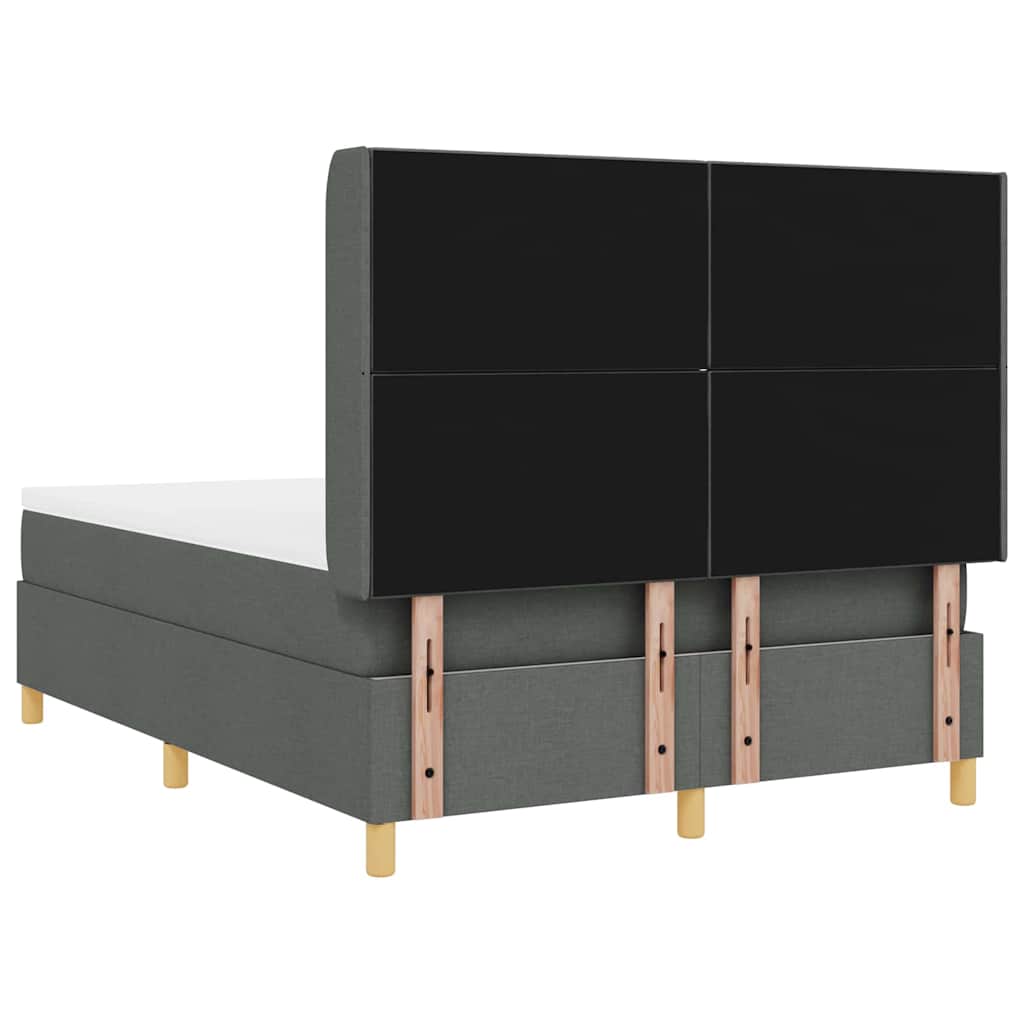 Box spring seng med madras Grå 160 x 200 cm Stof
