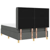 Box spring seng med madras Grå 160 x 200 cm Stof
