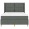 Box spring seng med madras Grå 160 x 200 cm Stof