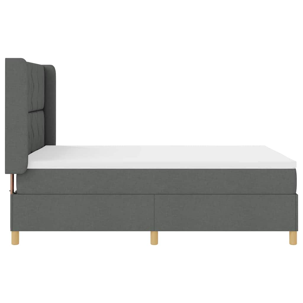 Box spring seng med madras Grå 160 x 200 cm Stof