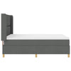Box spring seng med madras Grå 160 x 200 cm Stof
