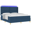 Box spring seng med madras Blå 180 x 200 cm Stof