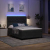LED boxspring seng med madras Argyle Sort 160 x 200 cm Fløjl