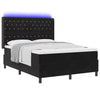 LED boxspring seng med madras Argyle Sort 160 x 200 cm Fløjl