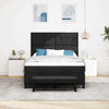 Box spring seng med madras Sort 160 x 200 cm Stof
