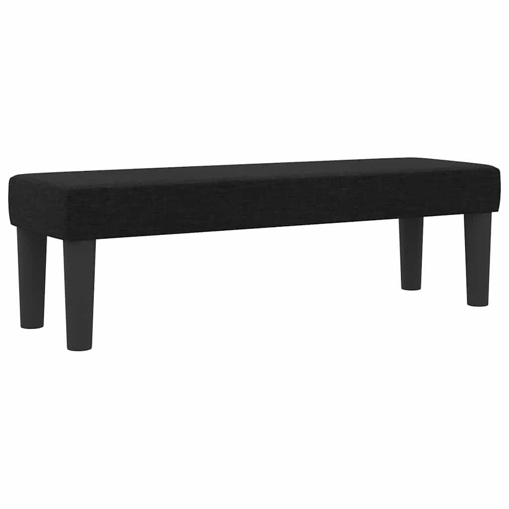 Box spring seng med madras Sort 160 x 200 cm Stof