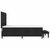 Box spring seng med madras Sort 160 x 200 cm Stof