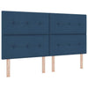 Box spring seng med madras med hovedgærde Blå 180 x 200 cm Stof