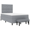 Box spring seng med madras Lysegrå 120 x 190 cm Stof