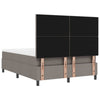 Box spring seng med madras Gråbrun 140 x 200 cm Stof