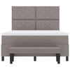 Box spring seng med madras Gråbrun 140 x 200 cm Stof