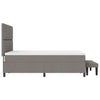 Box spring seng med madras Gråbrun 140 x 200 cm Stof