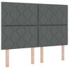 Box spring seng med madras Mørkegrå 160 x 200 cm Stof