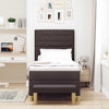Box spring seng med madras Mørkebrun 90 x 190 cm Stof