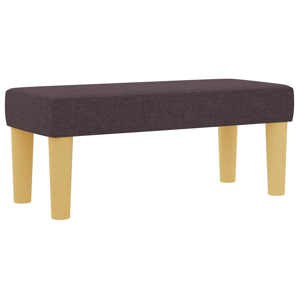 Box spring seng med madras Mørkebrun 90 x 190 cm Stof