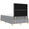Box spring seng med madras Lysegrå 120 x 190 cm Stof