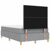 Box spring seng med madras Lysegrå 120 x 190 cm Stof