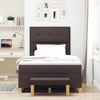 Box spring seng med madras Mørk Brun 120 x 190 cm Stof