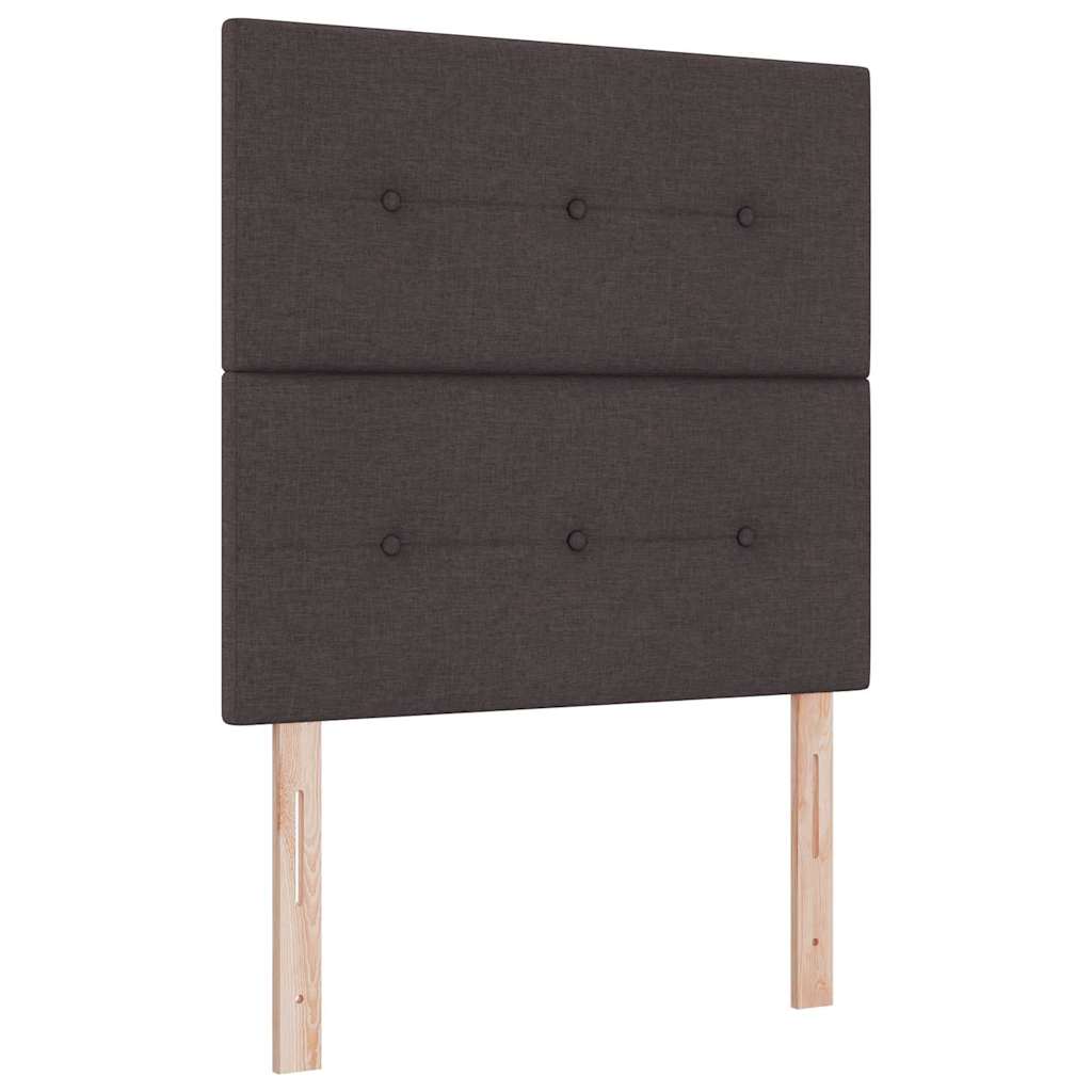 Box spring seng med madras Mørk Brun 120 x 190 cm Stof