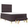 Box spring seng med madras Mørk Brun 120 x 190 cm Stof