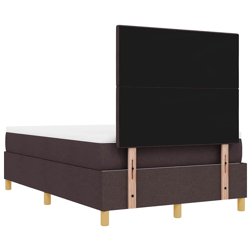Box spring seng med madras Mørk Brun 120 x 190 cm Stof