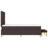 Box spring seng med madras Mørk Brun 120 x 190 cm Stof
