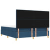 Box spring seng med madras med hovedgærde Blå 180 x 200 cm Stof