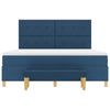 Box spring seng med madras med hovedgærde Blå 180 x 200 cm Stof