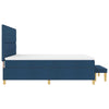 Box spring seng med madras med hovedgærde Blå 180 x 200 cm Stof