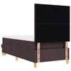 Box spring seng med madras Mørk Brun 90 x 190 cm Stof