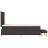 Box spring seng med madras Mørk Brun 90 x 190 cm Stof