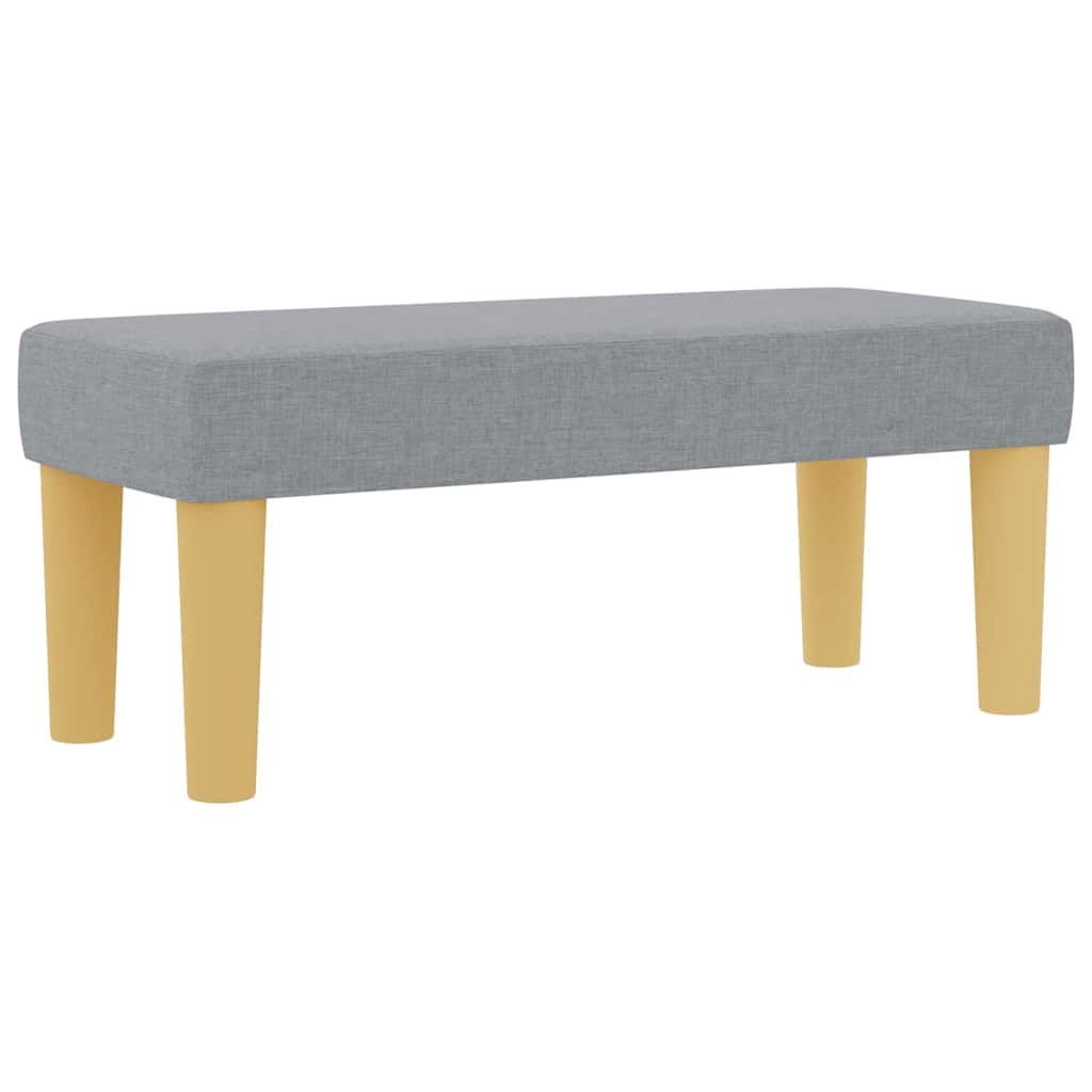 Box spring seng med madras Lysegrå 90 x 200 cm Stof