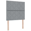 Box spring seng med madras Lysegrå 120 x 190 cm Stof